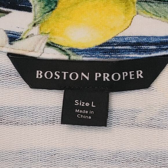 Boston Proper Lemon Racerback Chic Zip Dress Women's SZ L - Picture 5 of 11